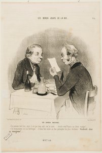 A Light Meal by Honoré Daumier