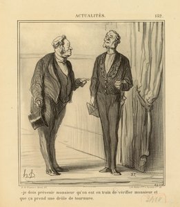 News No.152: - I Must Warn Sir That They Are Checking... by Honoré Daumier