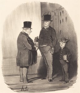 Ah! You are strong in Latin verses, young man... by Honoré Daumier