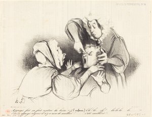 Press Hard, It Makes the Bump Go In... by Honoré Daumier