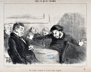 A Committee Listening to the Reading of a Tragedy (Honore Daumier) by Honoré Daumier