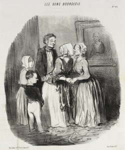 At the New Year, Obligatory Visit to Aunt Rabourdin by Honoré Daumier