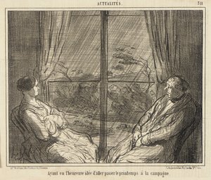 Having Had the Happy Idea of Spending Spring in the Countryside by Honoré Daumier