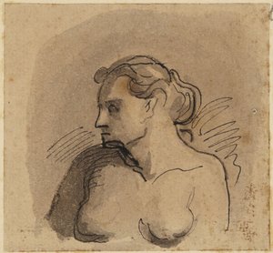 Bust of woman by Honoré Daumier
