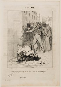 But I am telling you, they are friends… they are just expressing themselves to each other. by Honoré Daumier