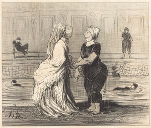 Dear Baroness, I congratulate you... by Honoré Daumier