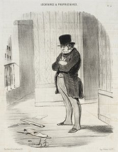 Moved!...and to pay me three terms...he leaves me... by Honoré Daumier