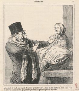 Oysters at Twenty-Five Sous a Dozen...! by Honoré Daumier