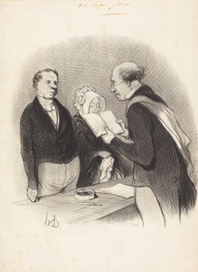 Before the Mayor by Honoré Daumier