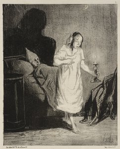 So Tell Me Bichette... What Are You Thinking About... by Honoré Daumier