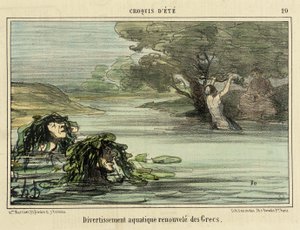 Aquatic Entertainment Renewed by the Greeks by Honoré Daumier