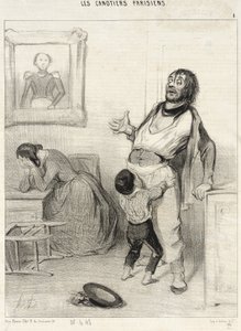 Is it allowed to return from Bercy in such a state... by Honoré Daumier