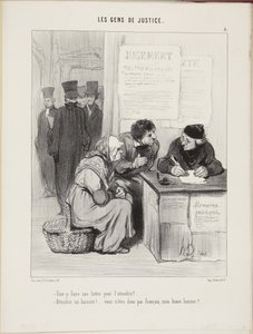 Should We Write a Letter to Soften Him?... Soften a Bailiff!... You Are Not French, My Good Man? by Honoré Daumier