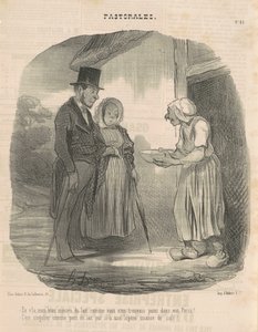 Humanitarian Woman of Letters Indulging in Man by Honoré Daumier