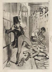 Wow!...how annoying these beings are! by Honoré Daumier