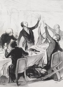 A 43rd Toast...to the Temperance Society by Honoré Daumier