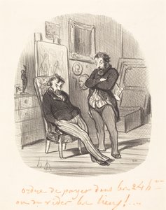 Inconvenience of Sending a Bad Painting... by Honoré Daumier