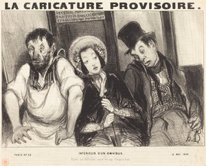 Interior of an Omnibus by Honoré Daumier