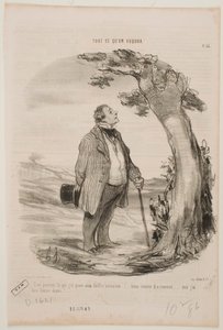 It’s Here That I Had Engraved My Love Initials… by Honoré Daumier