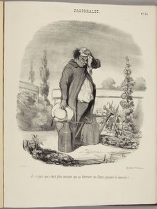 I Thought It Was More Fun to Water the Flowers During the Heatwave!... by Honoré Daumier