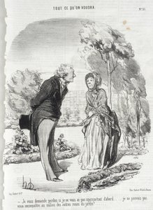 I Apologize if I Did Not Notice You... by Honoré Daumier