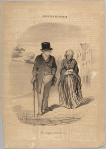 I Thought She Was Better Than That, number 9 from the series When You Have Bad Luck from Le Charivari by Honoré Daumier