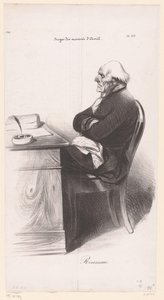 Caricature of Jean-Joseph Rousseau by Honoré Daumier