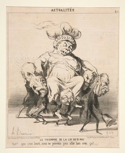 The Triumph of the Law of May 31, plate 256 from the series Actualités by Honoré Daumier