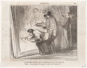The Last Week Before the Opening of the Painting Salon... (Current Events), from Le Charivari by Honoré Daumier