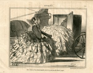 Le Charivari, Satirical in B & W, ca. 1855: News n* 190. Des Dames d