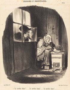 The Cord Then!... by Honoré Daumier