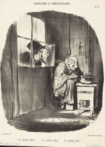 The Cord Then!... by Honoré Daumier