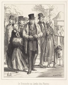 Sunday at the Jardin des Plantes by Honoré Daumier
