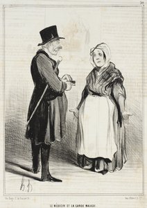 The Doctor and the Nurse by Honoré Daumier