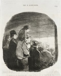The spectacle is a good thing for the people of Paris... by Honoré Daumier