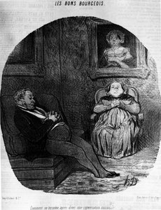 Les Bons Bourgeois: Couple Sleeping by Daumier, in Charivari of 05/11/1846