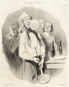 The Crepes by Honoré Daumier
