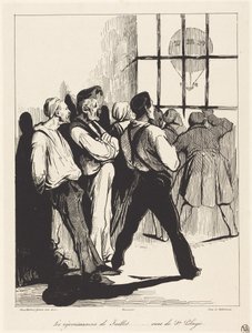 The July Festivities... Seen from Ste. Pélagie by Honoré Daumier