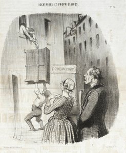 Nocturnal Tenants by Honoré Daumier
