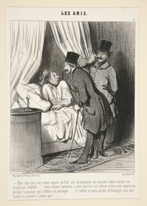 My dear friend, we learned that last night at the show, a gentleman accidentally stepped on your foot... we managed to get his address and we hasten to tell you that the matter is settled... by Honoré Daumier