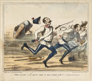 Our Retreat Was Carried Out in the Greatest Order! (Austrian Bulletin), Number 75 from the Series Actualités from Ces Bons Autrichiens by Honoré Daumier