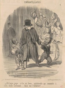 Oh! Papa, papa ...look a beautiful ... by Honoré Daumier