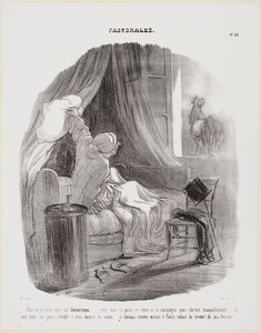 Oh, shut up with this cock-a-doodle-do! by Honoré Daumier