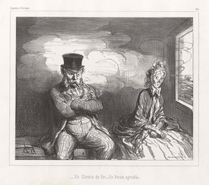 On the Railway, a Pleasant Neighbor, from the Journal Souvenirs d