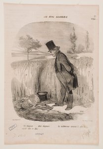 One Hat... Two Hats... by Honoré Daumier