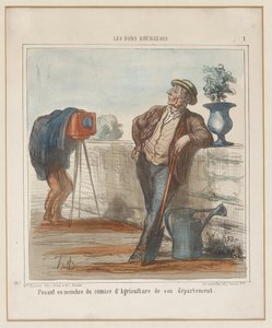 Posing as a Member of the Agricultural Committee of His Department. (The Good Bourgeois No. 1), from Charivari by Honoré Daumier