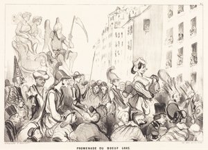Promenade of the Fat Ox by Honoré Daumier