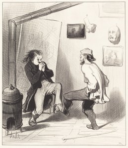 When You Burned Your Last Easel! by Honoré Daumier