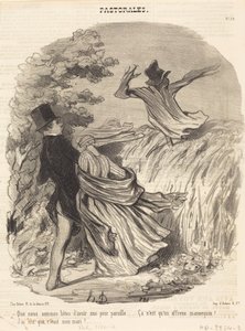 How Silly We Are to Be So Afraid... by Honoré Daumier
