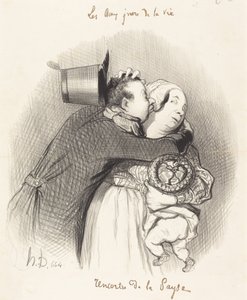 Meeting of the Countrywoman by Honoré Daumier